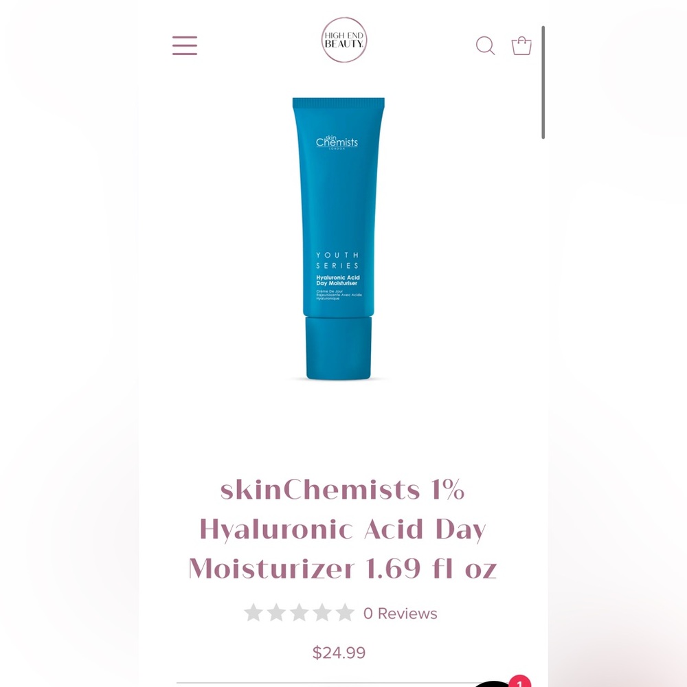 NEW Skin Chemists London Youth Series Moisturizer